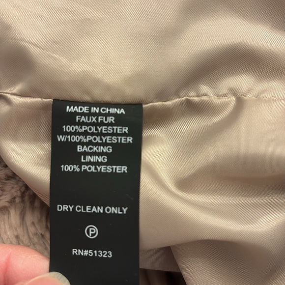 Vince Camuto Taupe Faux Fur Vest - Picture 6 of 6